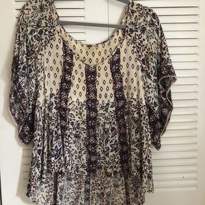 Free People Floral Flowy Top